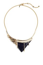 Alexis Bittar Gold Ash Stone Necklace at Rent the Runway